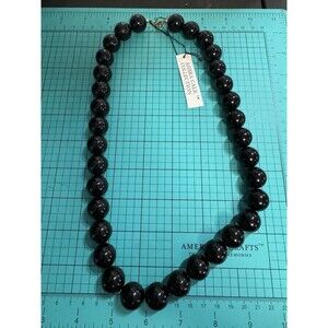 AHBRA CALE COLLECTION Genuine Lucite Beaded Necklace 24.5" Chunky Statment